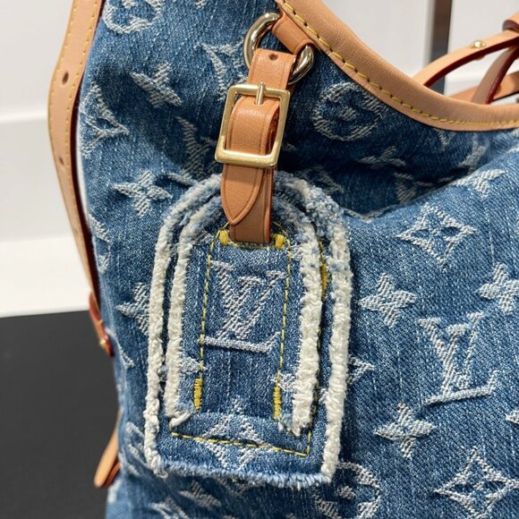 Louis Vuitton Monogram Denim Carry All MM Blue (JB1067) - Picture 6 of 16